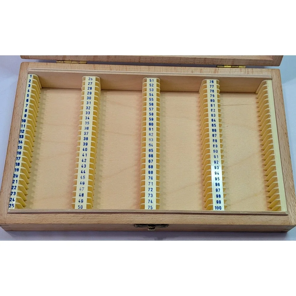 Rowi Slide Storage Box Wood 100 Capacity Natural Excellent Vintage 436 P Germany